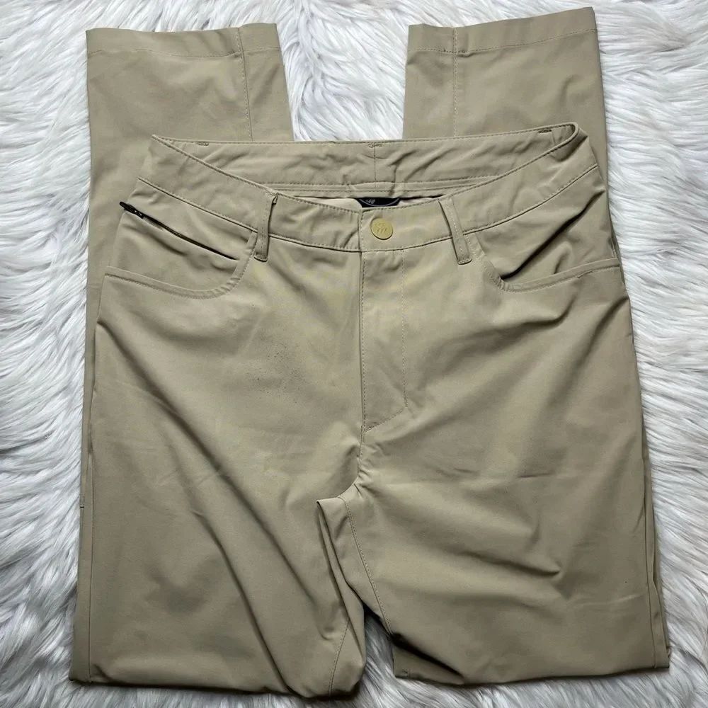 All in motion straight leg athletic pants Tan Khaki Size 30x30 - Picture 2 of 8